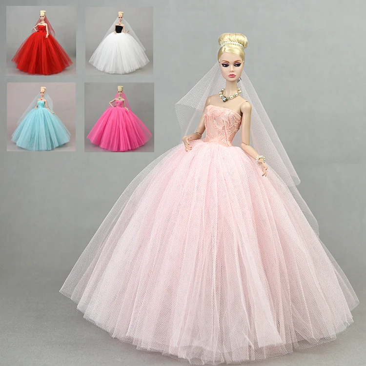 30cm barbie oyuncak bebek Giysileri Prenses Etek 1/6 Parti Akşam Tören düğün elbisesi Zarif Bjd Aksesuarları Oyuncaklar Kızlar için Hediye - 1