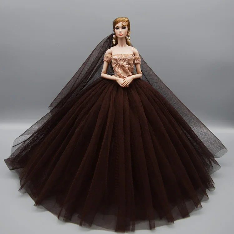 30cm barbie oyuncak bebek Giysileri Prenses Etek 1/6 Parti Akşam Tören düğün elbisesi Zarif Bjd Aksesuarları Oyuncaklar Kızlar için Hediye - 4