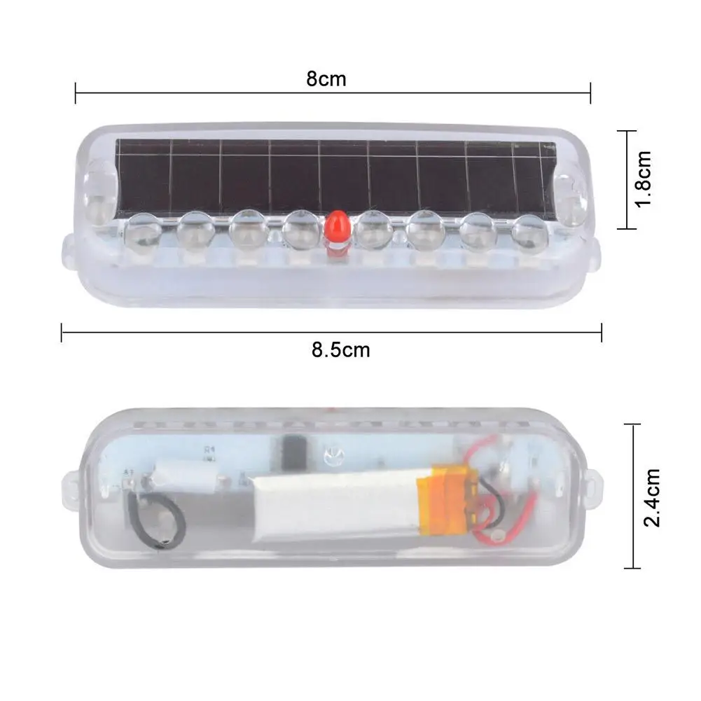 2 adet araba çakarlı lamba kablolama-ücretsiz güneş Alarm ışıkları Led uyarı güvenlik sistemi flaş lambası aksesuarları - 2