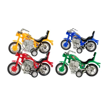 4 adet Motosiklet Minyatür, Arka Arabalar Araçlar, Motosiklet Bisiklet Oyuncaklar Çocuklar için 5+, Çok Renkli