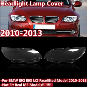 RM-CAR 2010 2011 2012 2013 Araba ön far camı Kapağı BMW E92 E93 Otomatik Kabuk Far Abajur Kabuk Kapak Şeffaf