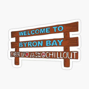 Ikonik Byron Bay Tezahürat Yavaşlatmak C 5 ADET Araba Çıkartmaları Pencere Çıkartmaları için Dizüstü Bagaj Çocuk Duvar Komik Arka Plan Ev Sanat