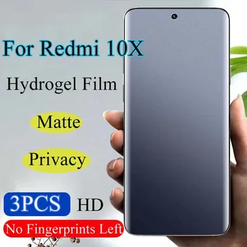 Redmi10XPro ekran koruyucu koruyucu için Redmi 10X5G mat hidrojel Film Redmi10X 4G tam kapsama HD yumuşak Anti-mavi ışık