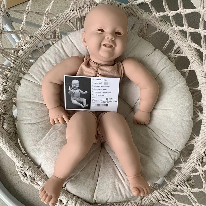 24.5 inç Yeniden Doğmuş bebek kiti Taze Renk Yumuşak Dokunuşlu Bitmemiş Bebek Parçaları - 3