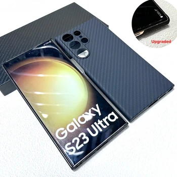 Dropshipping Gerçek Aramid Elyaf Karbon Fiber Samsung Galaxy S23 Ultra Renkli Ultra İnce Telefon Galaxy S23 + KILIF Kapak