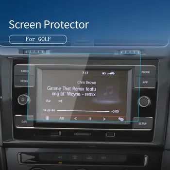 Araba Çıkartmaları Ekran Koruyucu VW GOLF 2023 İçin Ekran Temperli Cam koruyucu film