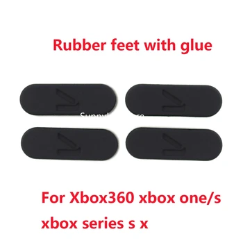 200 adet Siyah beyaz lastik ayaklar için tutkal ile XBOX360 xbox one / S xbox serisi s x konut case kauçuk kapak