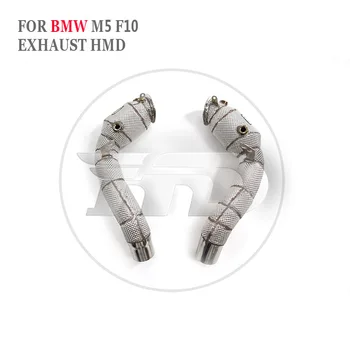 HMD Egzoz Manifoldu İniş Borusu BMW M5 F10 Araba Aksesuarları Katalitik Başlık Olmadan Kedi